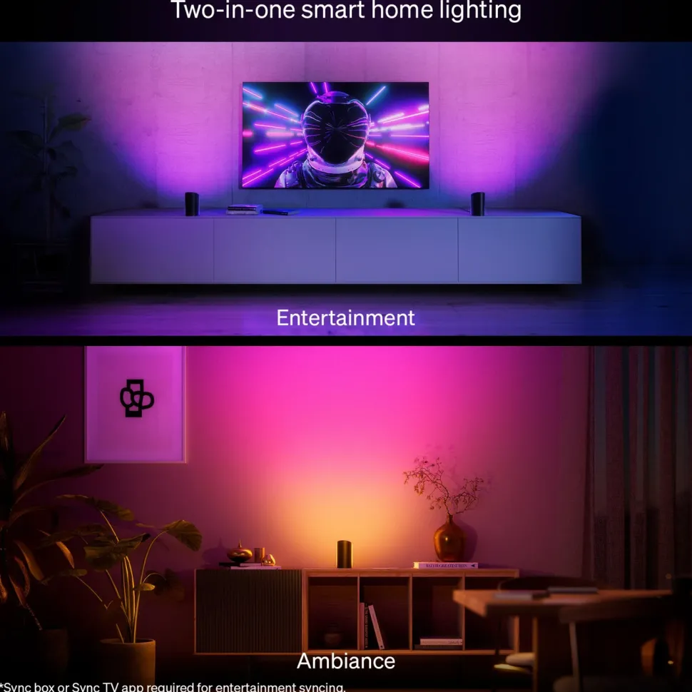 Philips Hue Play Wall Washer Väggbelysning 2-pack Vit