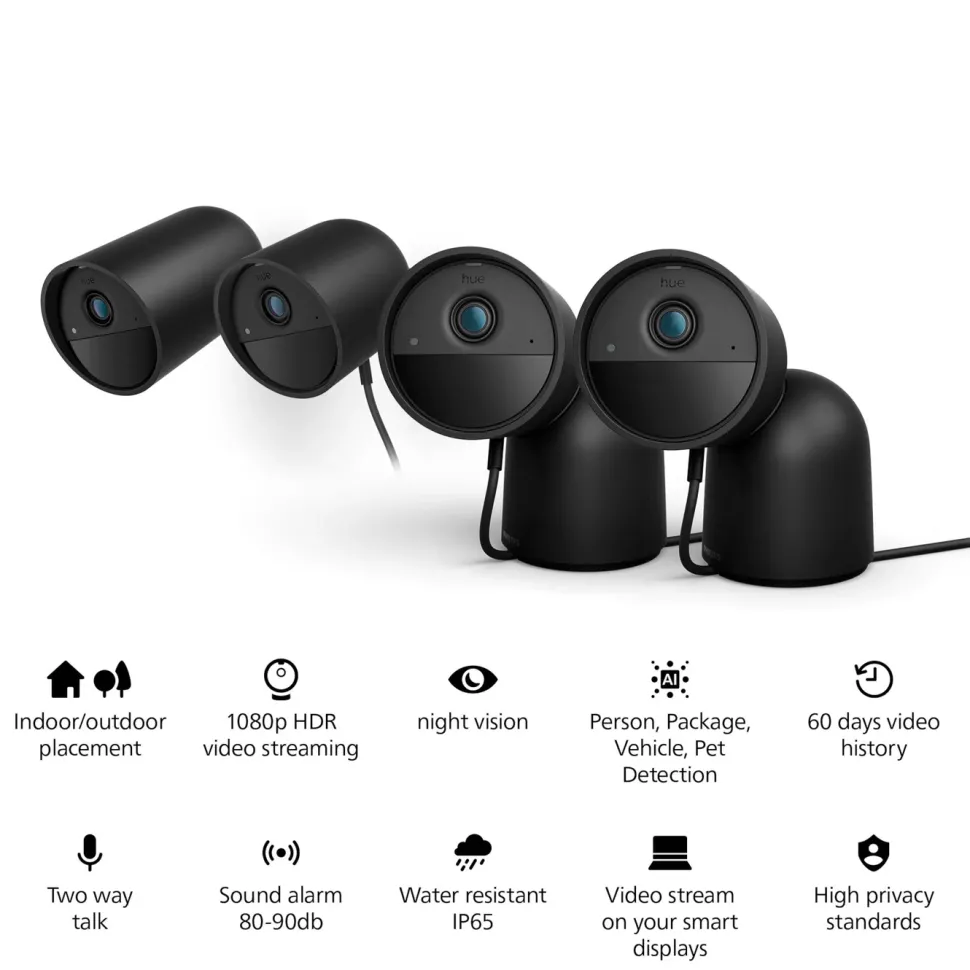 Philips Hue Secure Battery Cam Svart