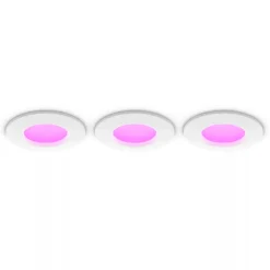 Philips Hue Slim infälld belysning Ø90 mm 3-pack Vit