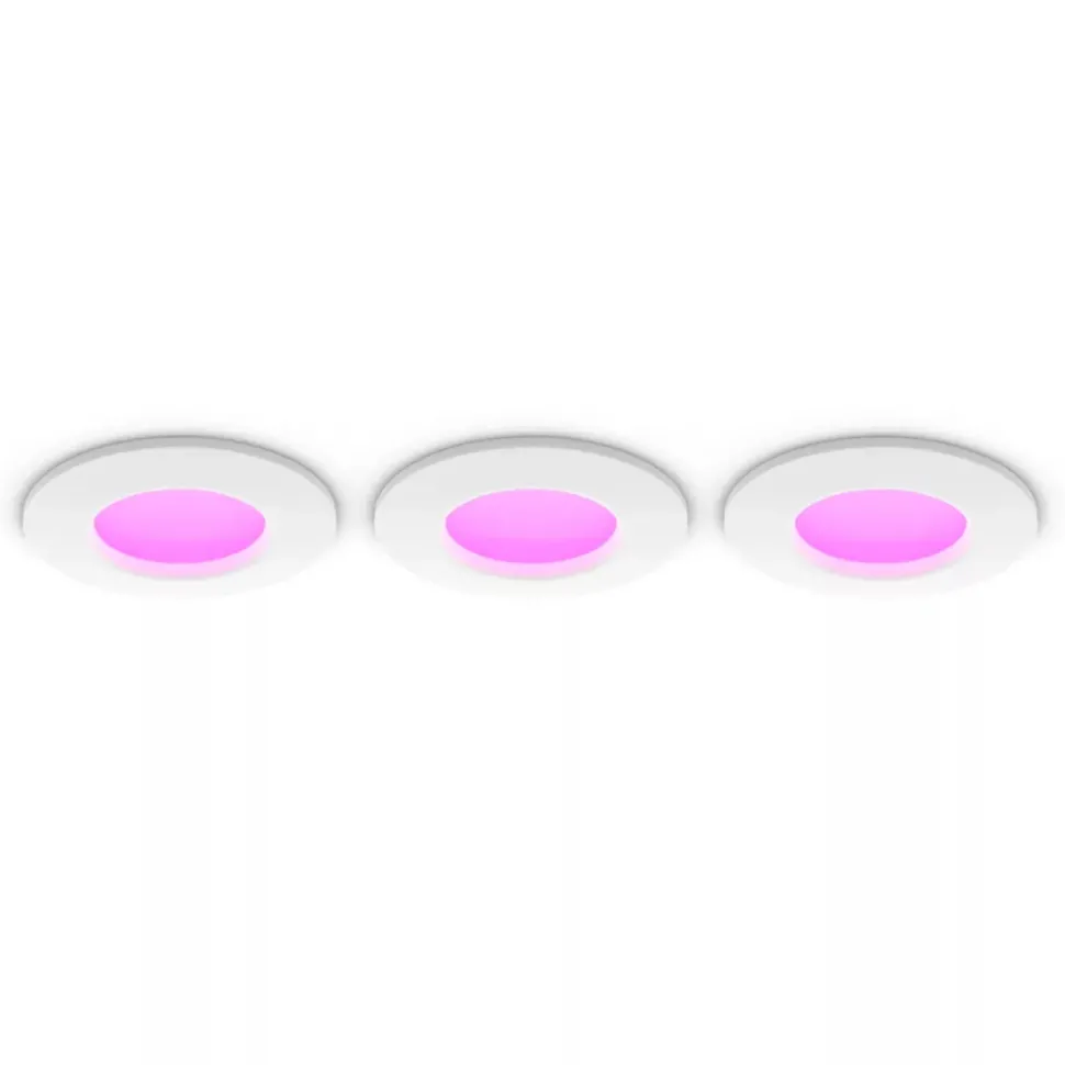 Philips Hue Slim infälld belysning Ø90 mm 3-pack Vit
