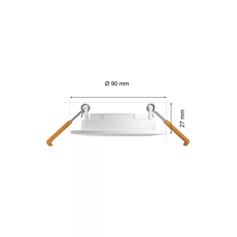 Philips Hue Slim infälld belysning Ø90 mm 3-pack Vit
