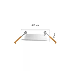 Philips Hue Slim infälld belysning Ø90 mm Vit