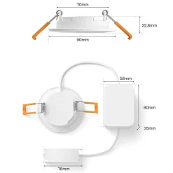 Philips Hue Slim infälld spotlight 90 mm 1-pack Vit