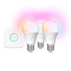 Philips Hue Startpaket Essential: 3x White & Color E27 + Bridge