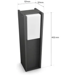 Philips Hue Turaco pollare för utomhusbruk Antracit