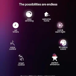 Philips Hue Turaco pollare White and Color Ambiance Antracit
