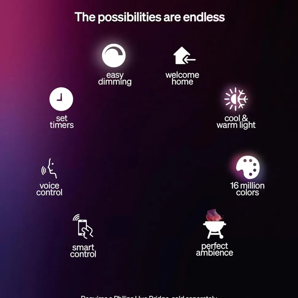 Philips Hue Turaco pollare White and Color Ambiance Antracit
