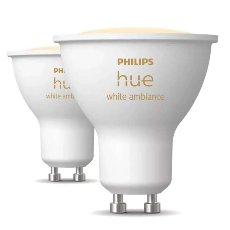 Philips Hue White Ambiance Smart LED-lampa GU10 400 lm 2-pack