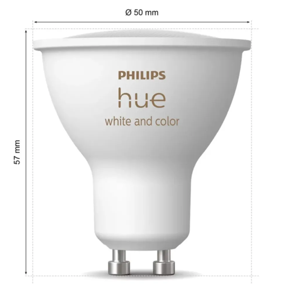 Philips Hue White and Color Ambiance Smart LED-lampa GU10 400 lm 2-pack