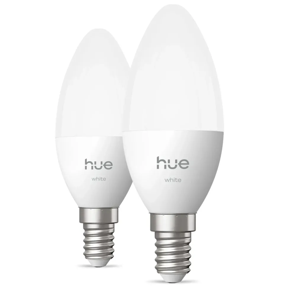 Philips Hue White smart LED-kronljus E14 2-pack