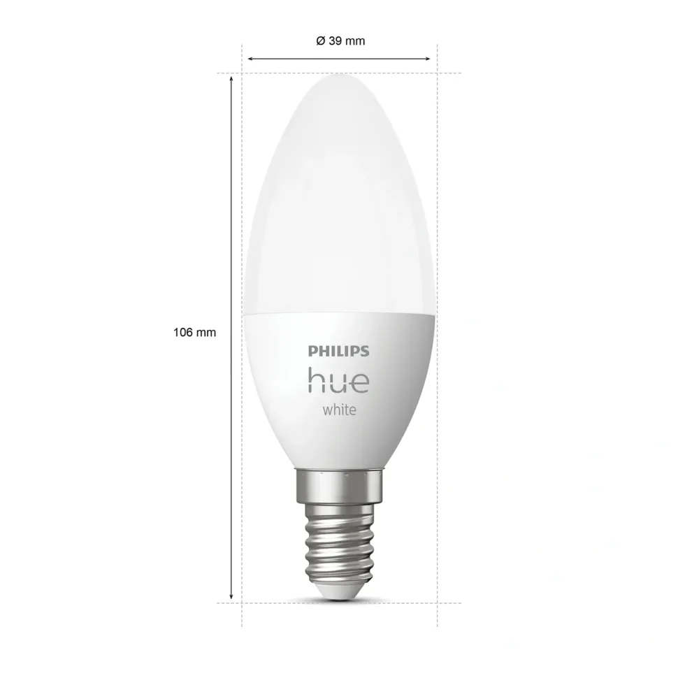 Philips Hue White Smart LED-lampa E14 470 lm 1-pack