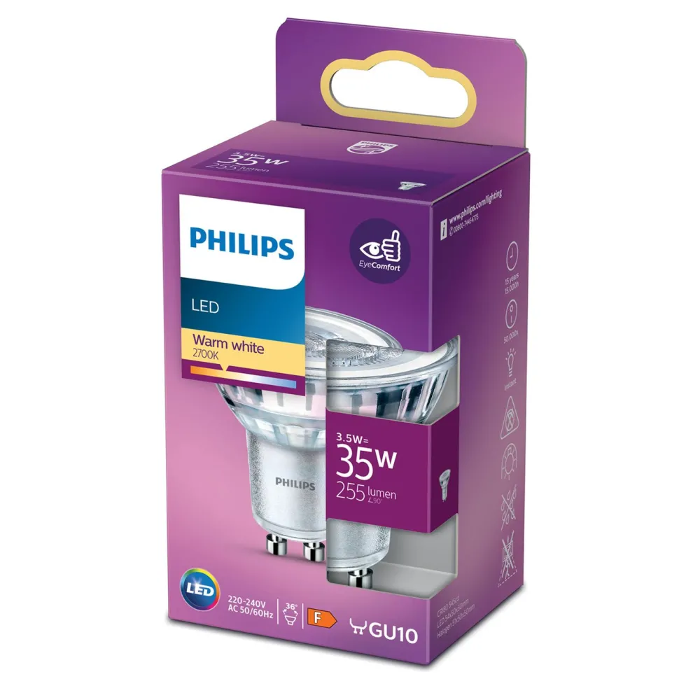 Philips LED-lampa GU10 255 lm