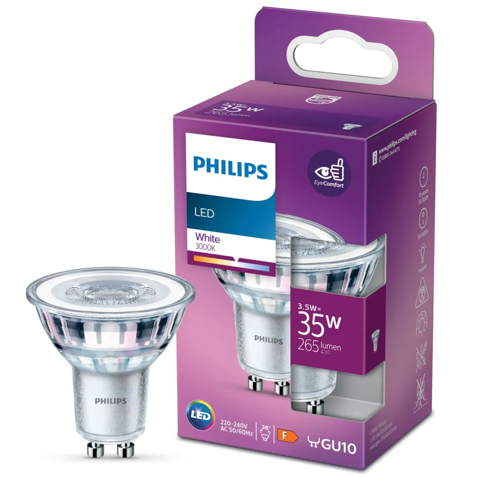 Philips LED-lampa GU10 265 lm