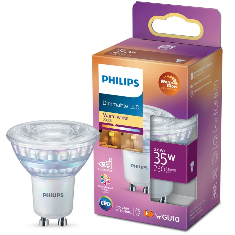 Philips LED-lampa GU10 230 lm