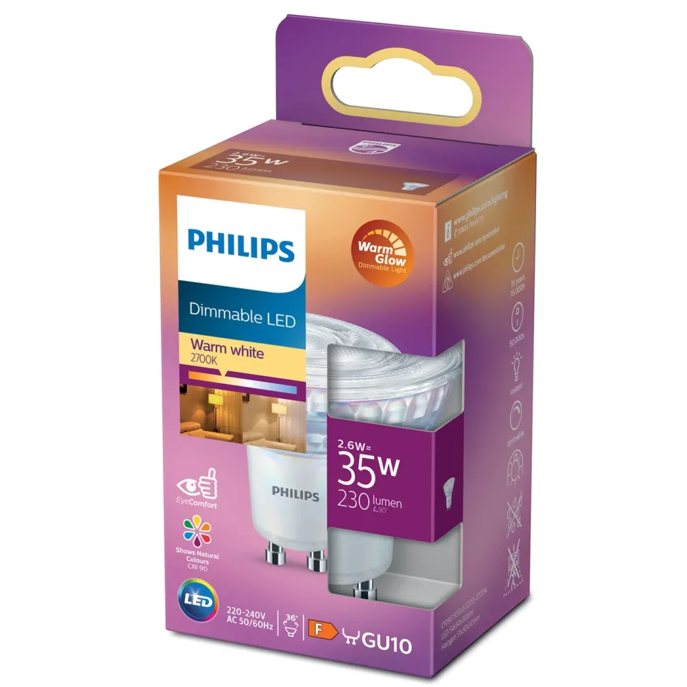 Philips LED-lampa GU10 230 lm