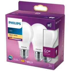 Philips Philips LED-lampa frostad E27 806 lm 2-pack