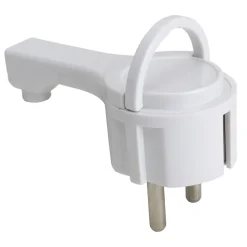 Platt stickpropp Jordad Vit