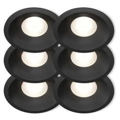 Plejd Downlight Deep DWN-02 6-pack Svart