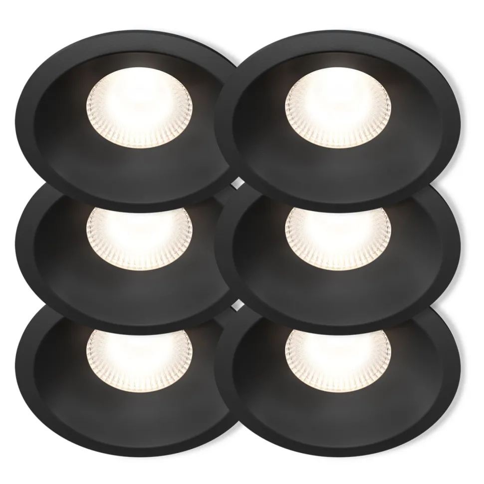 Plejd Downlight Deep DWN-02 6-pack Svart