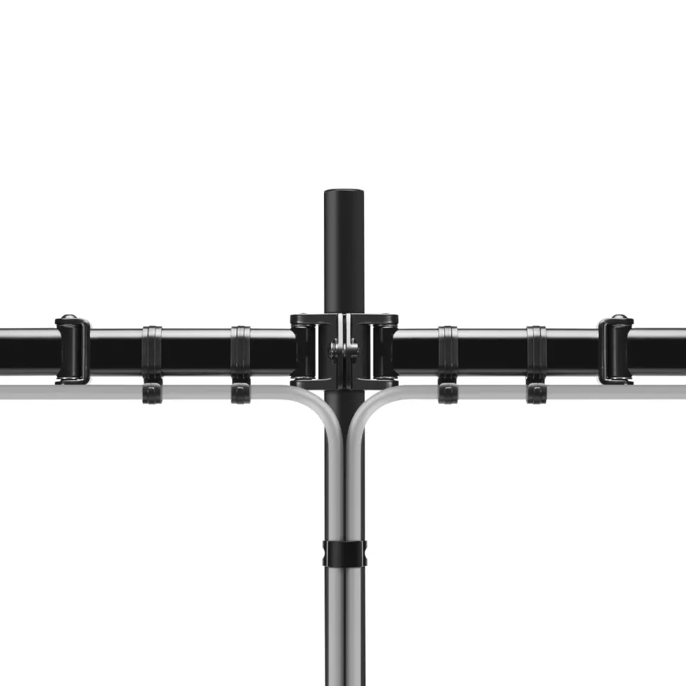 Plexgear Bordsfäste med 2 armar för skärmar upp till 27"