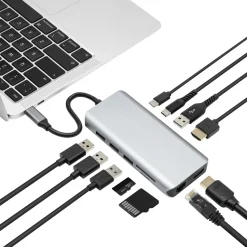 Plexgear Multiadapter för USB-C med 12 anslutningar