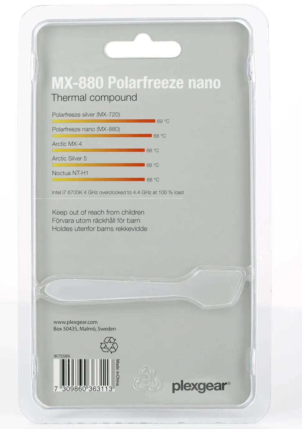 Plexgear MX-880 Polarfreeze Nano Kylpasta 4 g