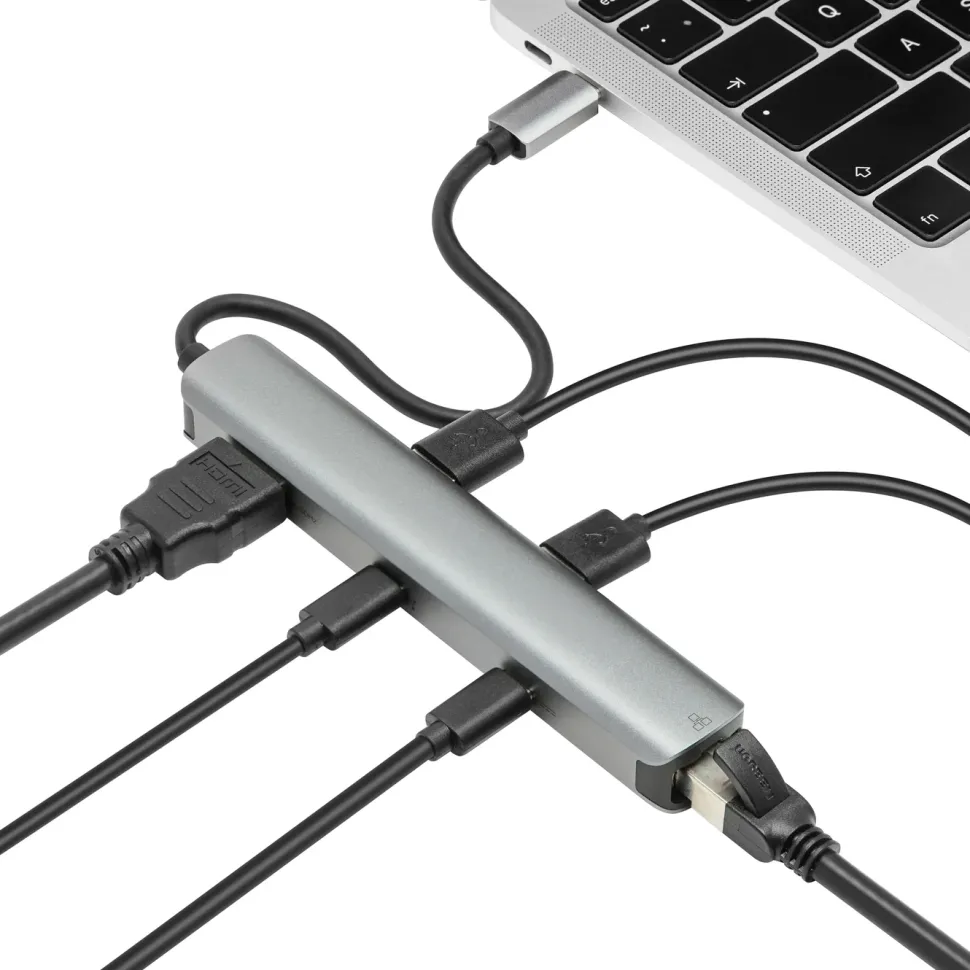 Plexgear 6-portars USB-C multiadapter CB1024