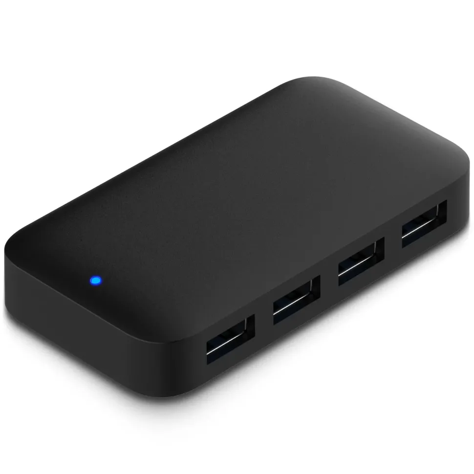 Plexgear USB 5 Gb/s-hubb med strömförsörjning 4-vägs
