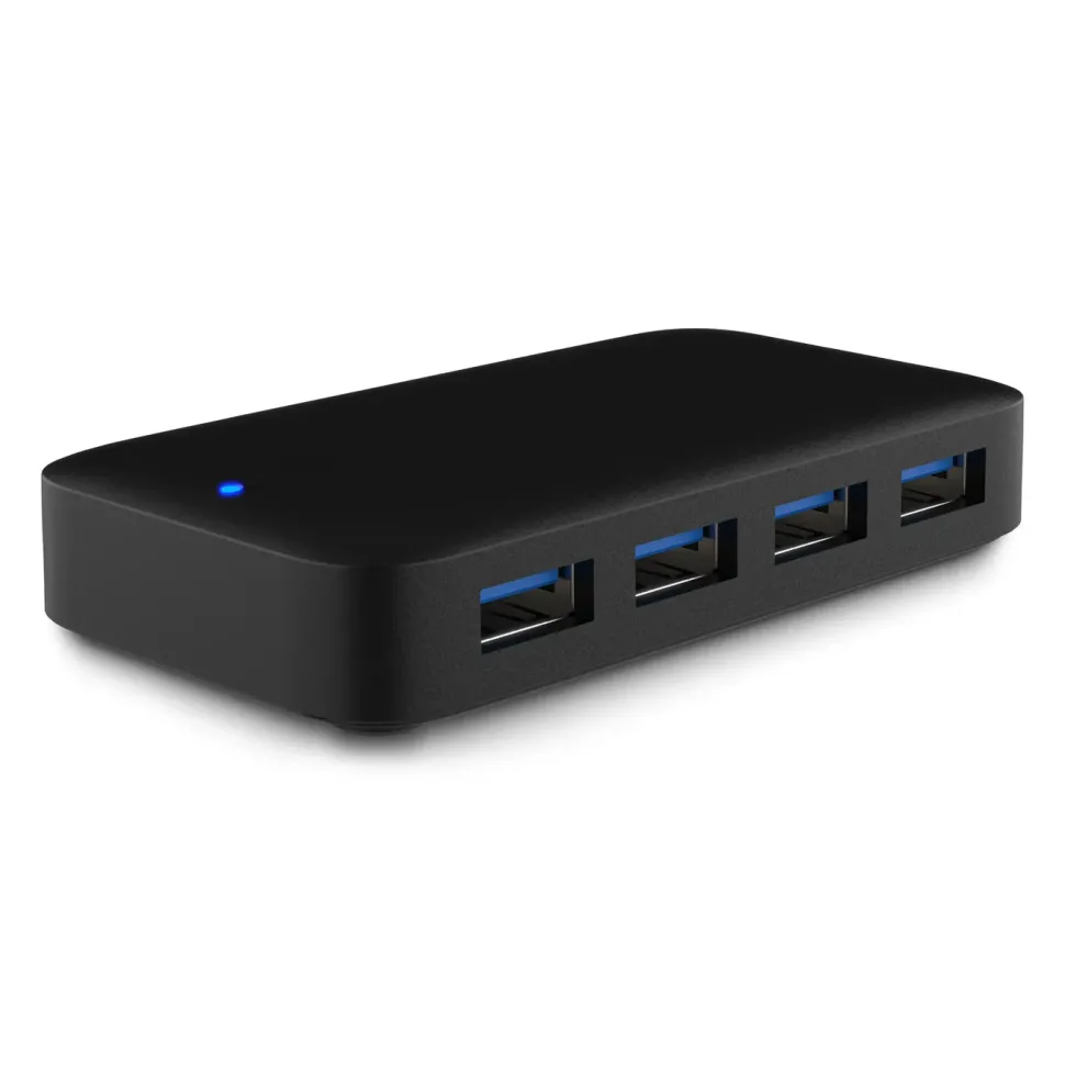 Plexgear USB 5 Gb/s-hubb med strömförsörjning 4-vägs