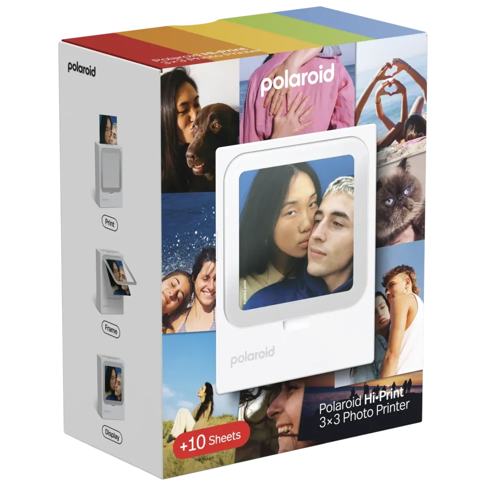 Polaroid Hi-Print 3×3 Photo Printer – portabel fotoskrivare + 10 ark