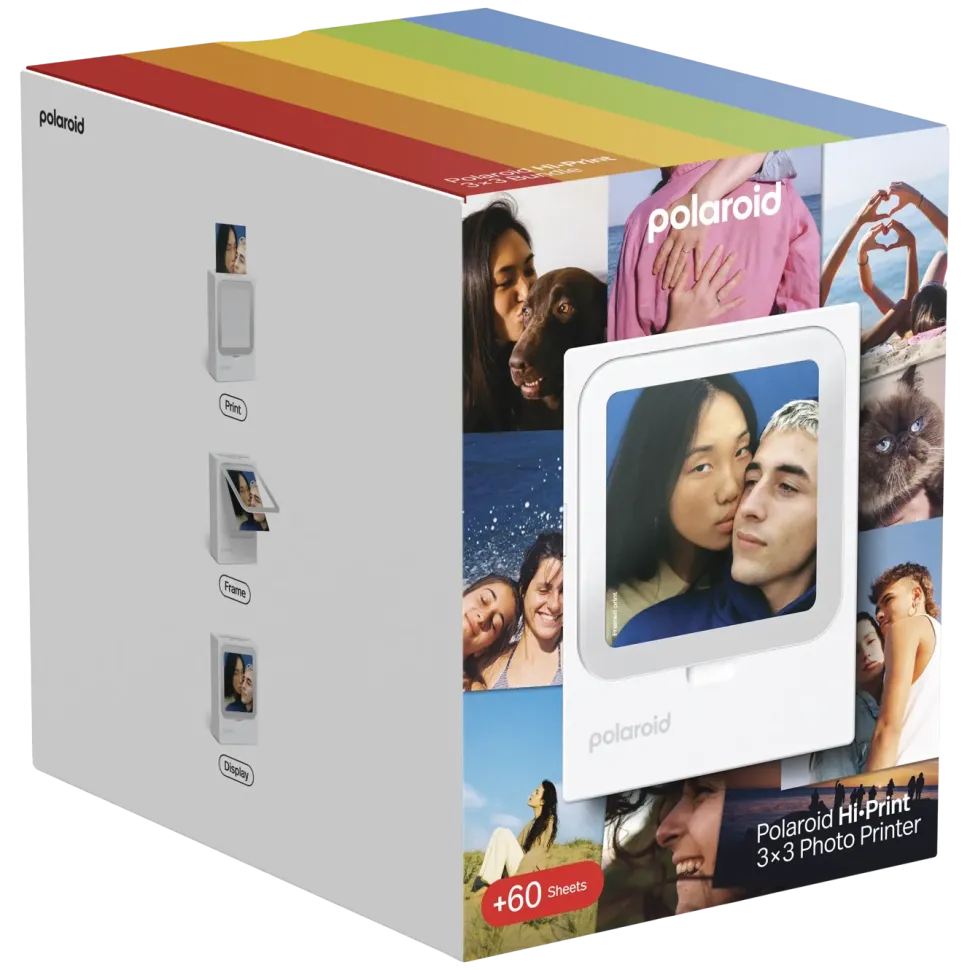 Polaroid Hi-Print 3×3 Photo Printer – portabel fotoskrivare + 60 ark