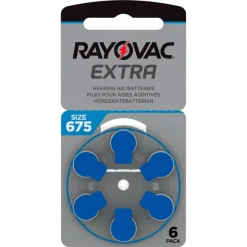 Rayovac Hörapparatsbatterier Blå 675P 6-pack