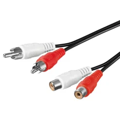 RCA-förlängningskabel 2x RCA 2,5 m