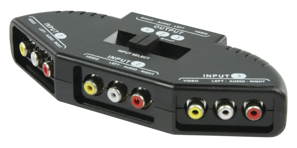 RCA-switch 3-vägs
