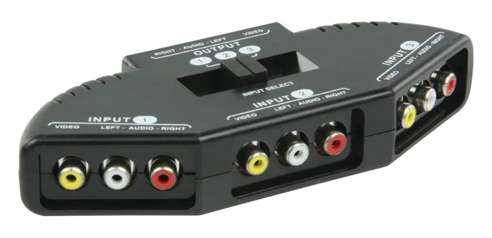 RCA-switch 3-vägs