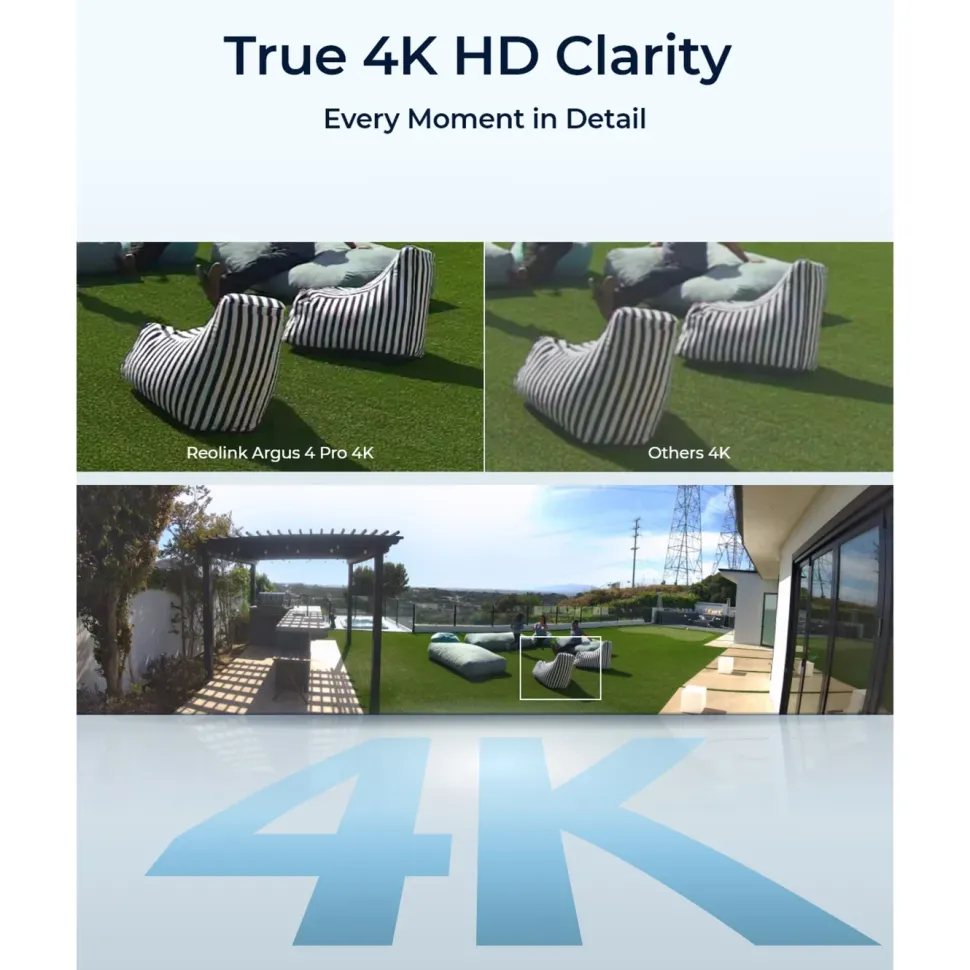 Reolink Argus 4 Pro trådlös 4K övervakningskamera