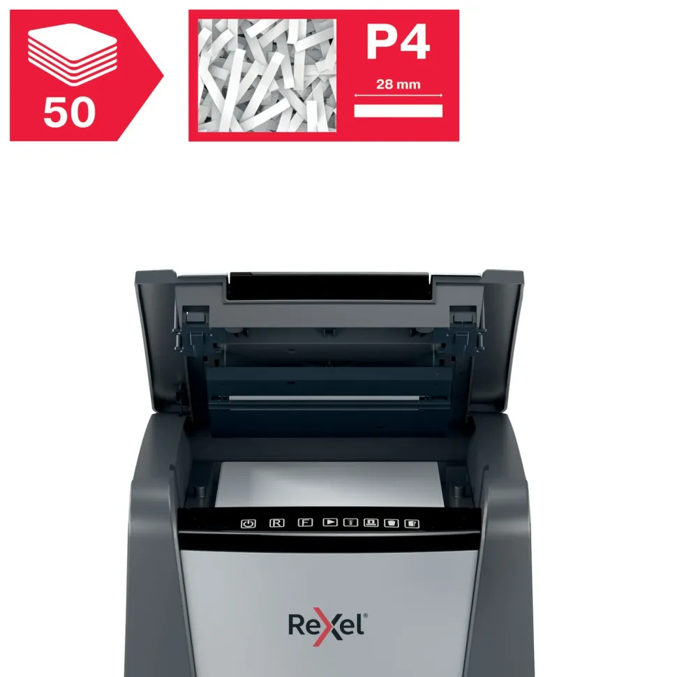 Rexel Optimum AutoFeed+ 50X Dokumentförstörare Cross-cut A4