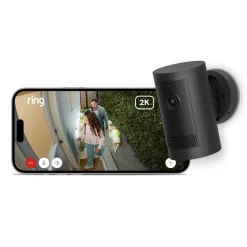 Ring Outdoor Cam Plus Battery - Retinal 2K övervakningskamera Svart