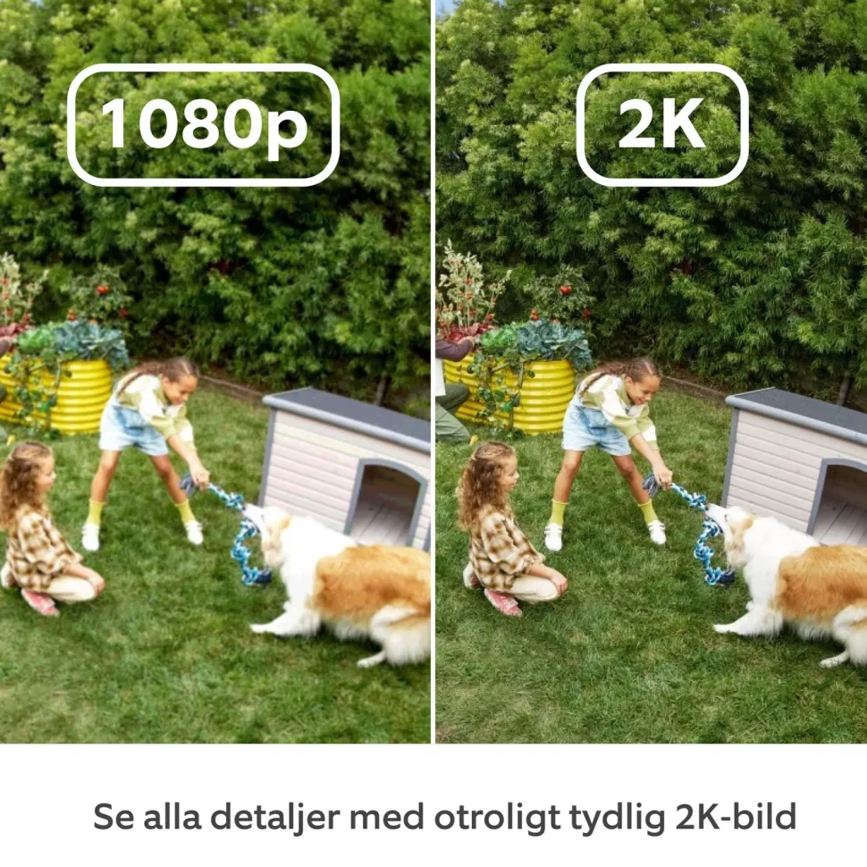 Ring Outdoor Cam Plus Battery - Retinal 2K övervakningskamera Svart