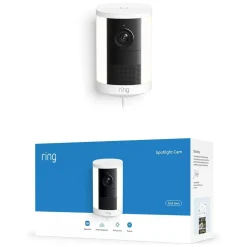 Ring Spotlight Cam Pro plug-in övervakningskamera Vit