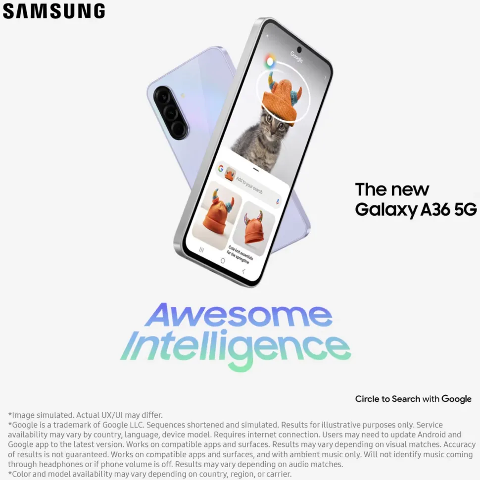 Samsung Galaxy A36 5G 128GB Lavendel