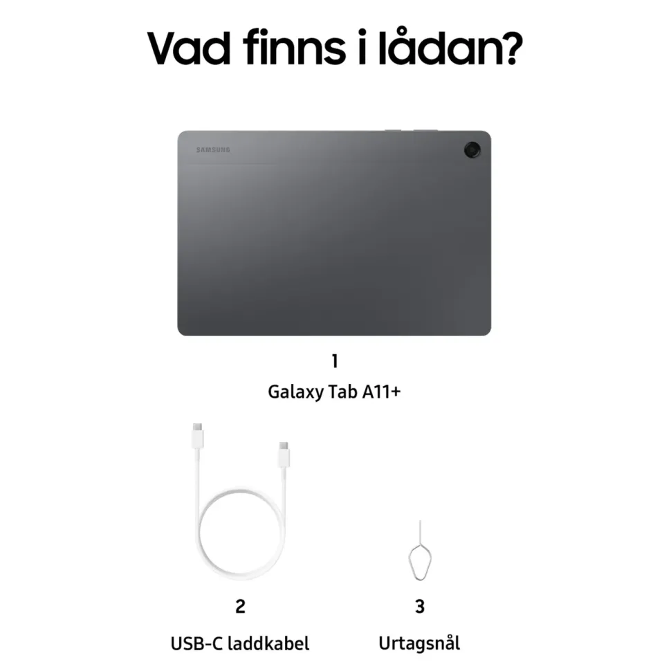 Samsung Galaxy Tab A11+ 11" surfplatta Wi-Fi 128 GB