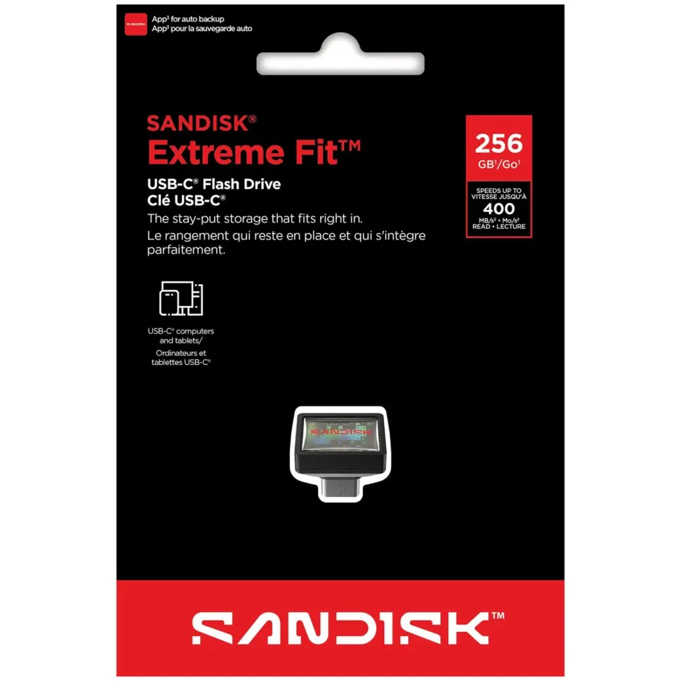Sandisk Extreme Fit – USB-C-minne 256 GB