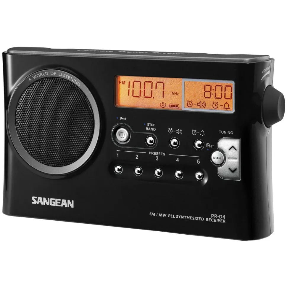 Sangean PR-D4 FM-radio med digital tuner Svart