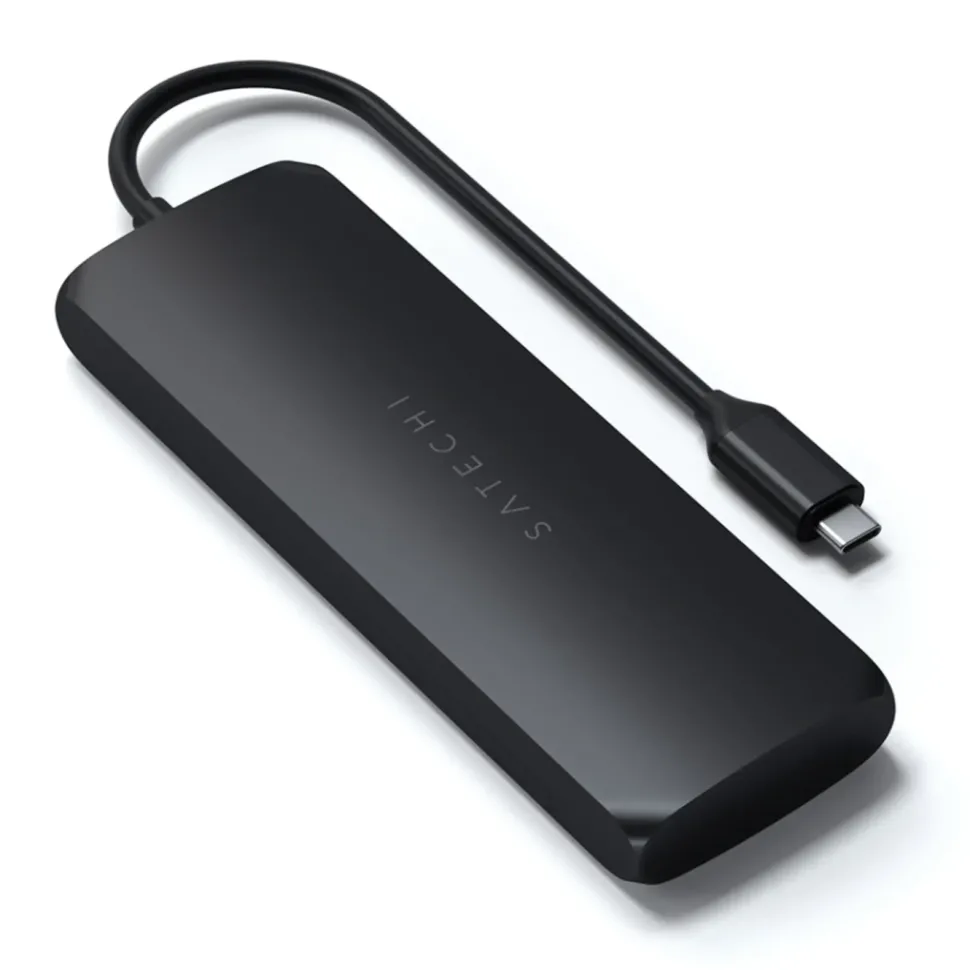 Satechi USB-C Multiadapter med SSD-plats Svart
