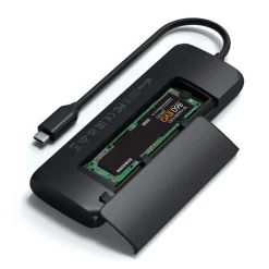 Satechi USB-C Multiadapter med SSD-plats Svart