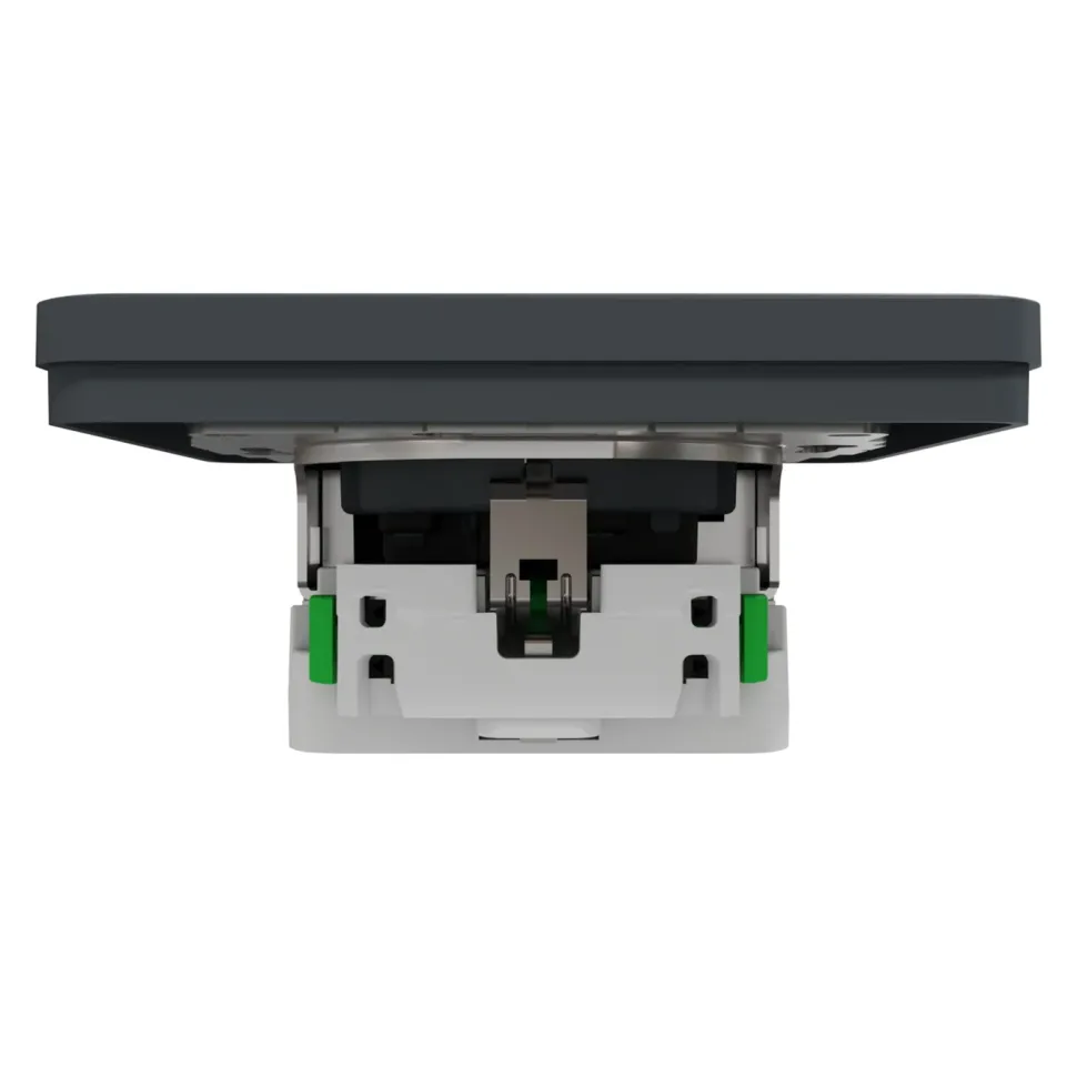 Schneider Electric Exxact Jordat vägguttag med USB-portar Svart