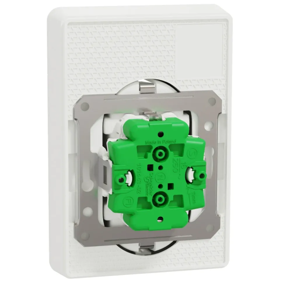 Schneider Electric Exxact Jordat vägguttag med USB-portar Vit