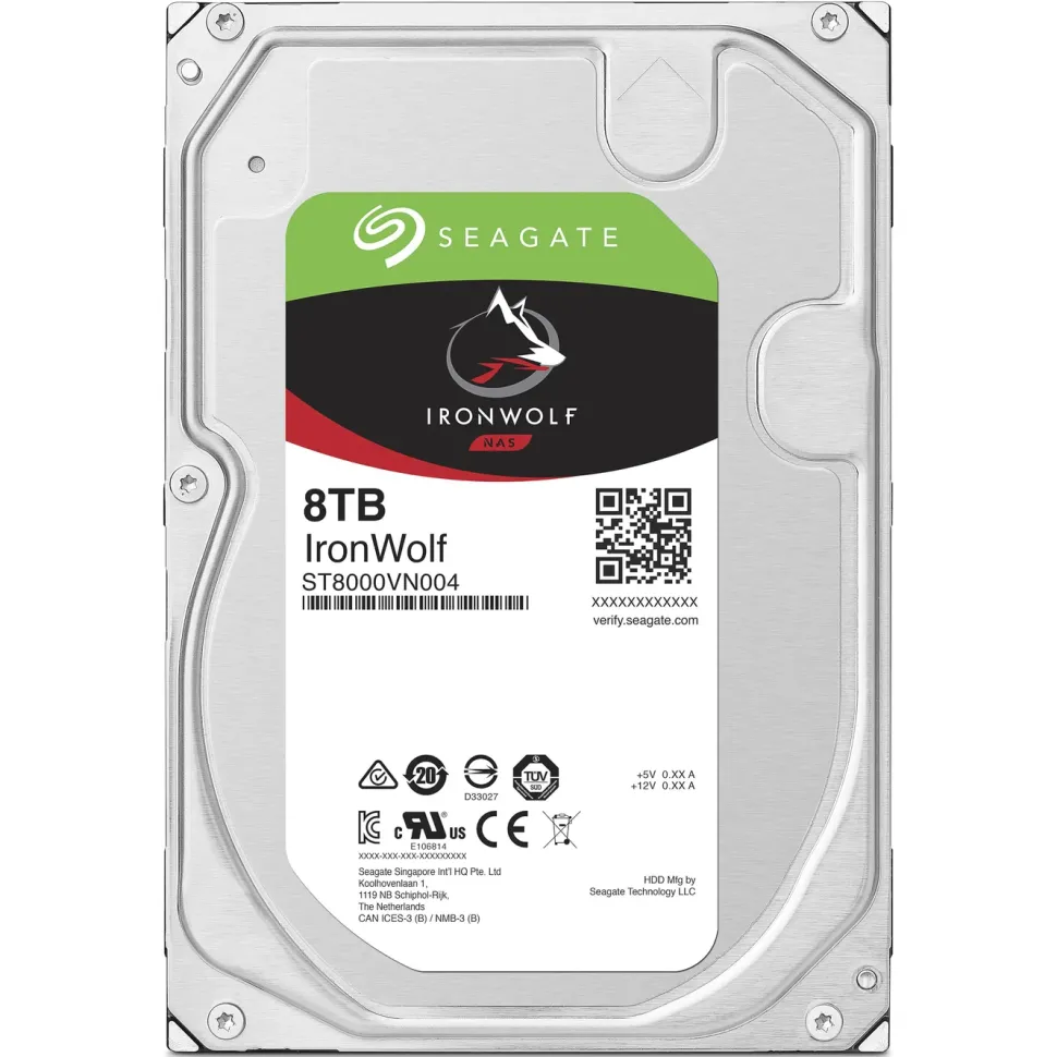 Seagate Ironwolf Intern hårddisk 3,5” 8 TB