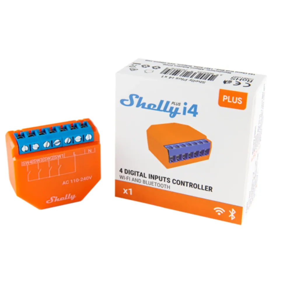 Shelly Plus i4 Gen3 smart strömbrytarmodul